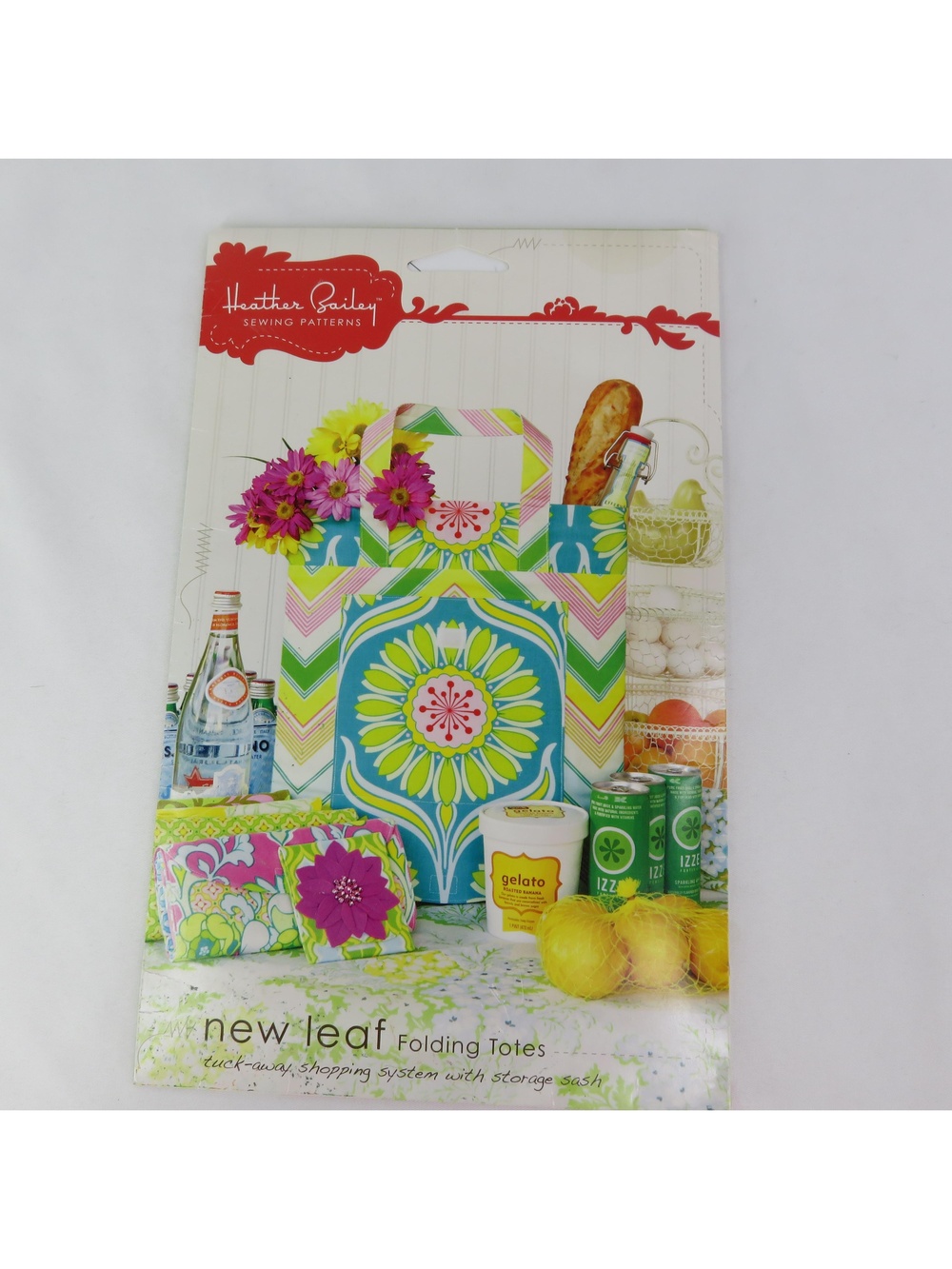 New Leaf Folding Totes Sewing Pattern Heather Bailey Uncut Pouch Wallet 2009